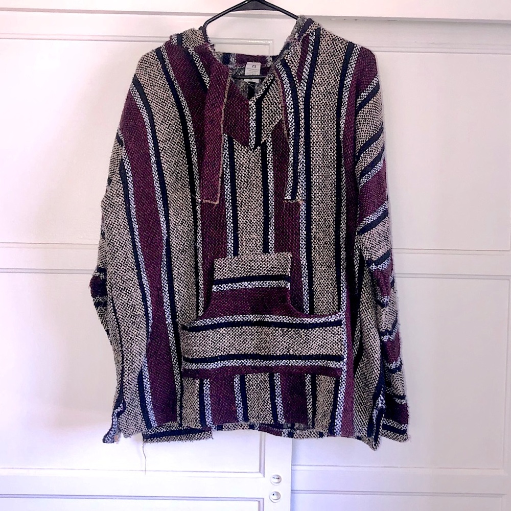 Purple Boho Poncho